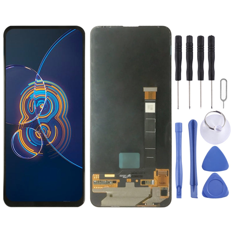 AMOLED วัสดุหน้าจอแอลซีดีและชุดประกอบ Digitizer สำหรับ Asus Zenfone 8 Flip ZS672KS, For Asus Zenfone 8 Flip(AMOLED)