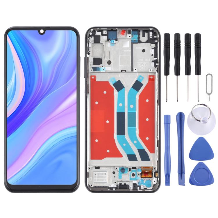 หน้าจอแอลซีดีและชุดประกอบDigitizerพร้อมกรอบสำหรับHuawei Y8p, For Huawei Y8p