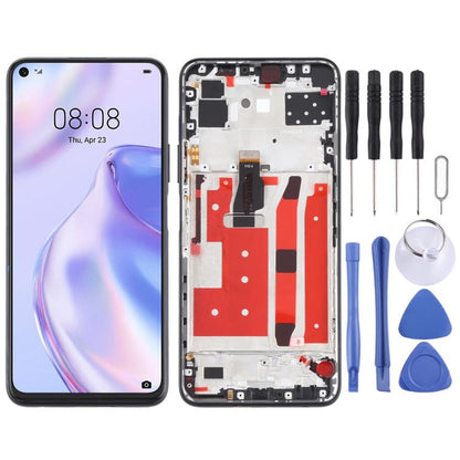 หน้าจอแอลซีดีและชุดประกอบDigitizerพร้อมกรอบสำหรับHuawei P40 Lite 5G, For Huawei P40 Lite 5G
