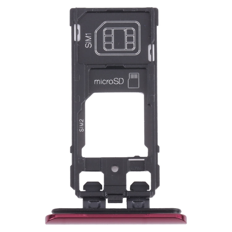 ถาดซิมการ์ด + ถาดซิมการ์ด / ถาดการ์ด Micro SD สำหรับ Sony Xperia 5, For Sony Xperia 5 (Dual Card)