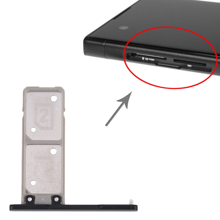ถาดซิมการ์ด + ถาดซิมการ์ดสำหรับ Sony Xperia XA1 Ultra / Xperia XA1, For Sony Xperia XA1 Ultra / Xperia XA1 (Dual Card)