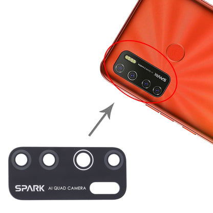 สำหรับ Tecno Spark 5 / Spark 5 pro KE5, KD7 10 ชิ้นเลนส์กล้องด้านหลัง, For Tecno Spark 5 / Spark 5 pro