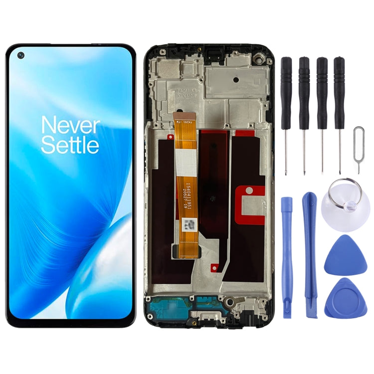 สำหรับ OnePlus Nord N200 5G DE2118 Digitizer Full Assembly พร้อมกรอบ OEM หน้าจอ LCD, For OnePlus Nord N200 5G