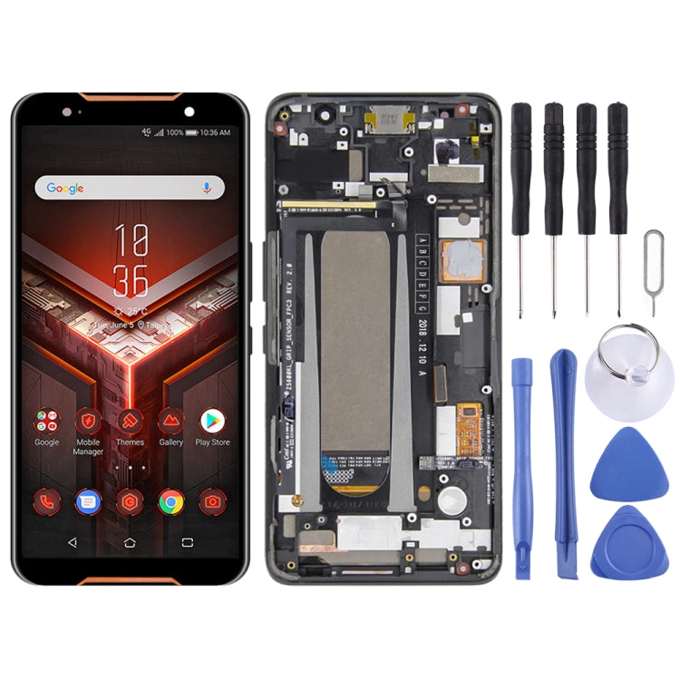 หน้าจอแอลซีดีและชุดประกอบDigitizerพร้อมกรอบสำหรับAsus ROGโทรศัพท์ZS600KL Z01QD, For Asus ROG Phone ZS600KL