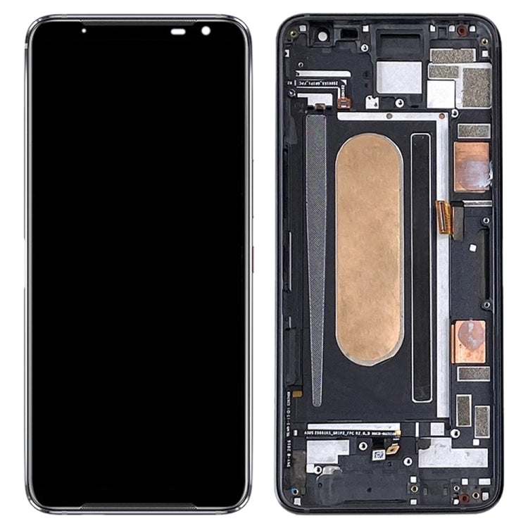 วัสดุ OLED หน้าจอ LCD และชุดประกอบ Digitizer พร้อมกรอบสำหรับ Asus ROG โทรศัพท์ 3 ZS661KS I003DD, For Asus ROG Phone 3 ZS661KS I003DD