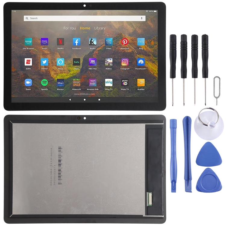 หน้าจอ LCD และชุดประกอบ Digitizer สำหรับ Amazon Fire HD 10 (2021) T76N2B T76N2P, For Amazon Fire HD 10 (2021)  (Black)