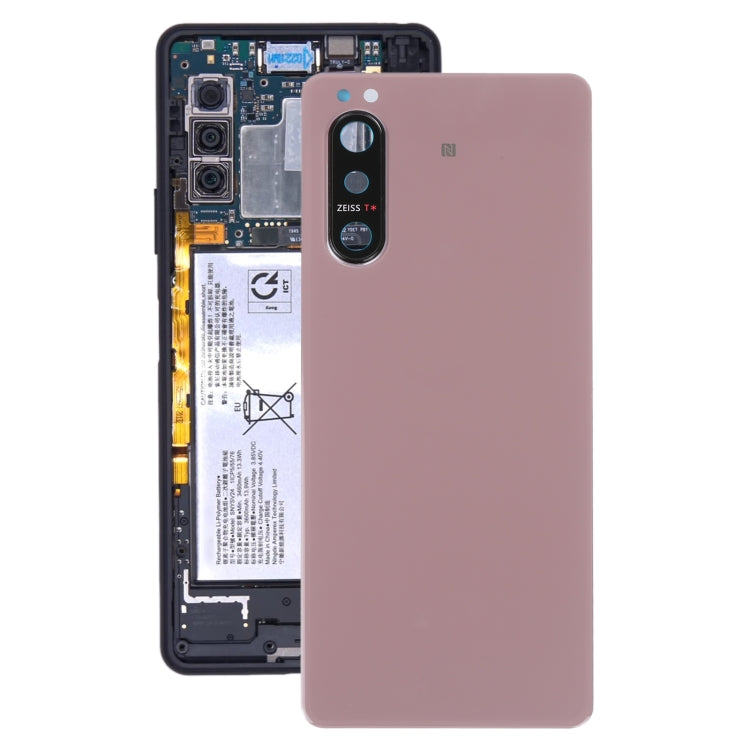 ฝาหลังแบตเตอรี่พร้อมฝาปิดเลนส์กล้องสำหรับ Sony Xperia 5 II, For Sony Xperia 5 II
