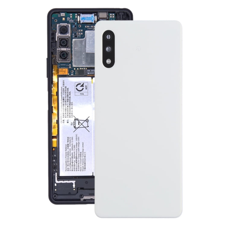 ฝาหลังแบตเตอรี่พร้อมฝาปิดเลนส์กล้องสำหรับ Sony Xperia Ace II SO-41B, For Sony Xperia Ace II