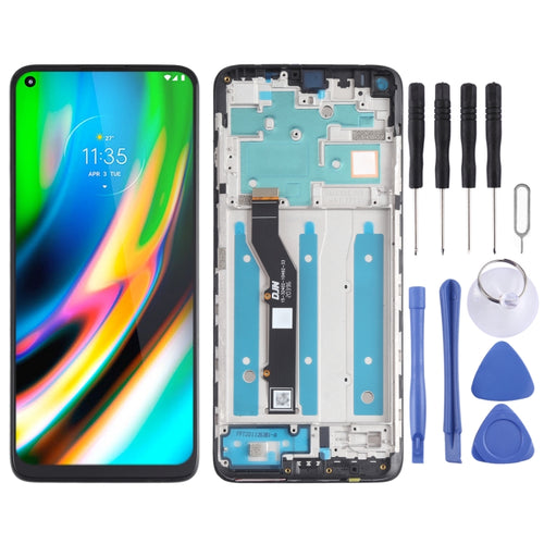 หน้าจอแอลซีดีและชุดประกอบDigitizerพร้อมกรอบสำหรับMotorola Moto G9 Plus XT2087-1, For Motorola Moto G9 Plus