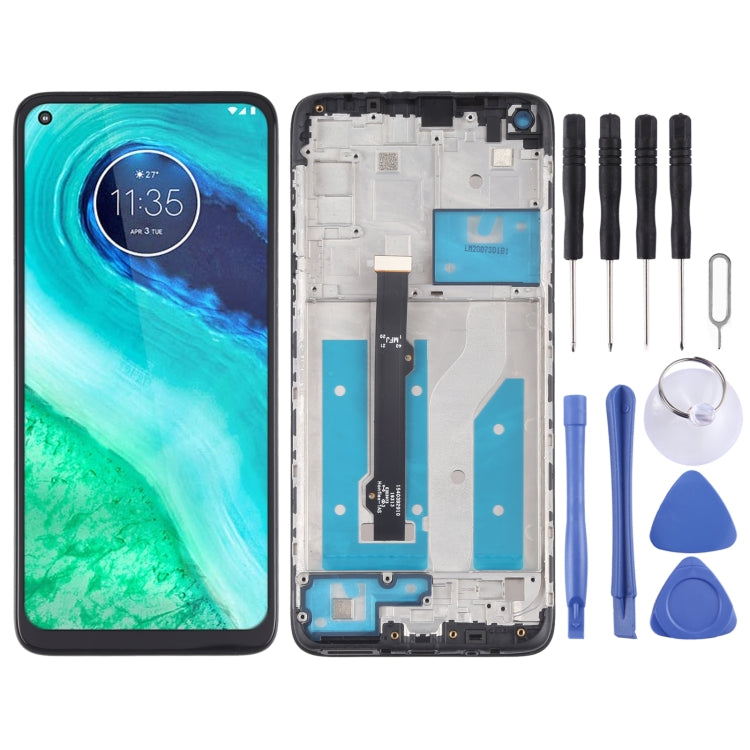 หน้าจอ LCD และชุดประกอบ Digitizer พร้อมกรอบสำหรับ Motorola Moto G8 XT2045-1, For Motorola Moto G8