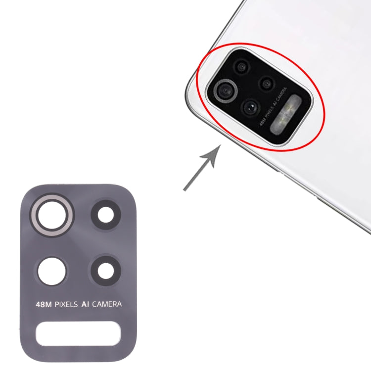 10 ชิ้นเลนส์กล้องด้านหลังสำหรับ LG Q52 / K62, For LG Q52 / K62