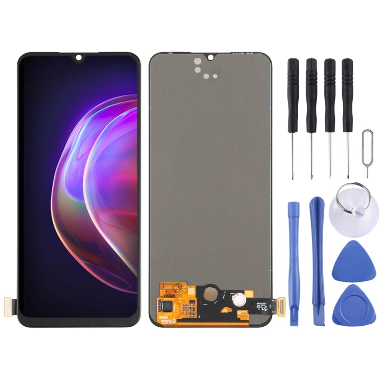 Original AMOLED วัสดุหน้าจอ LCD และ Digitizer Full Assembly สำหรับ vivo V21 4G V2066, V2108, For Vivo V21 4G