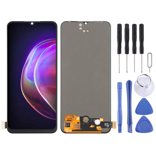 Original AMOLED วัสดุหน้าจอ LCD และ Digitizer Full Assembly สำหรับ vivo V21 4G V2066, V2108, For Vivo V21 4G
