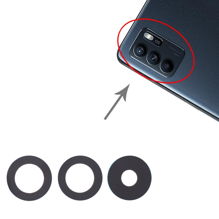 สำหรับOPPO Reno6 4G / Reno6 5G / Reno6 Z 10 ชิ้นเลนส์กล้องด้านหลัง, For OPPO Reno6 4G / Reno6 5G / Reno6 Z