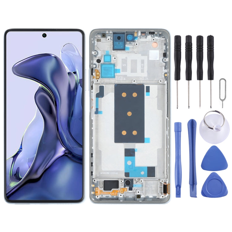 วัสดุ OLED หน้าจอ LCD ต้นฉบับและชุดประกอบ Digitizer พร้อมกรอบสำหรับ Xiaomi Mi 11T / 11T Pro, For Xiaomi Mi 11T / 11T Pro(Original)