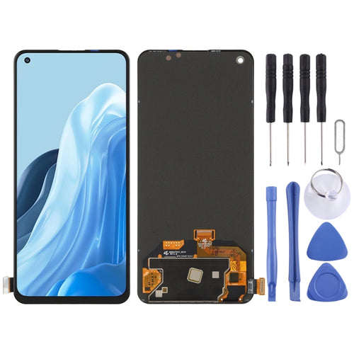 วัสดุ AMOLED หน้าจอแอลซีดีต้นฉบับและชุดประกอบ Digitizer สำหรับ OPPO Reno7 5G CPH2371, For OPPO Reno7 5G(AMOLED)