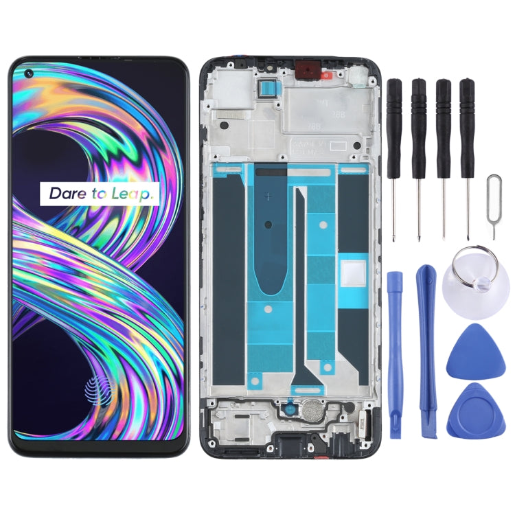 หน้าจอแอลซีดีและชุดประกอบDigitizerพร้อมกรอบสำหรับOPPO Realme 8 4G, For OPPO Realme 8 4G(Original)