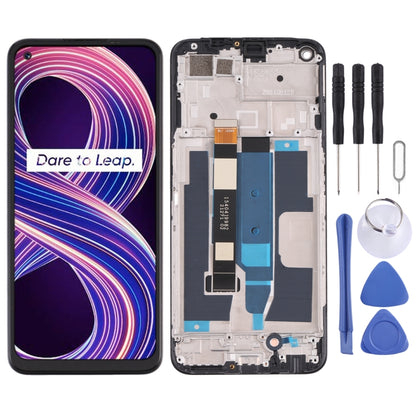 หน้าจอแอลซีดีและชุดประกอบDigitizerพร้อมกรอบสำหรับOPPO Realme 8 5G, For OPPO Realme 8 5G