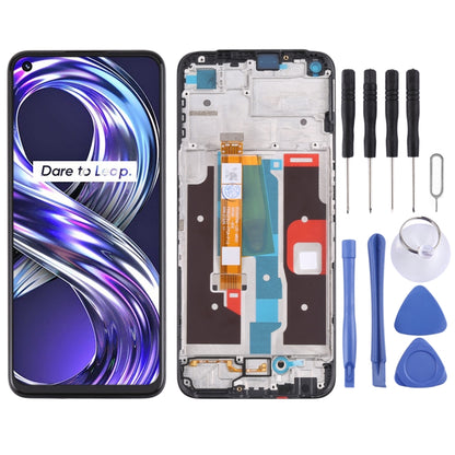 หน้าจอแอลซีดีและชุดประกอบDigitizerพร้อมกรอบสำหรับOPPO Realme 8i RMX3151, For OPPO Realme 8i