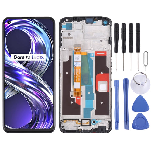หน้าจอแอลซีดีและชุดประกอบDigitizerพร้อมกรอบสำหรับOPPO Realme 8i RMX3151, For OPPO Realme 8i