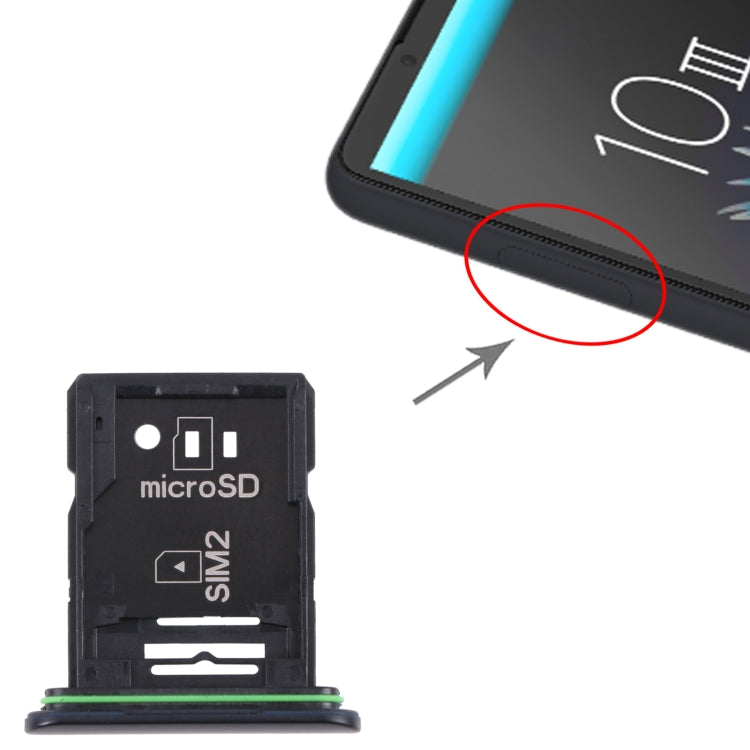 ถาดซิมการ์ดดั้งเดิม + ถาดซิมการ์ด / ถาดการ์ด Micro SD สำหรับ Sony Xperia 10 III, For Sony Xperia 10 III(Original)