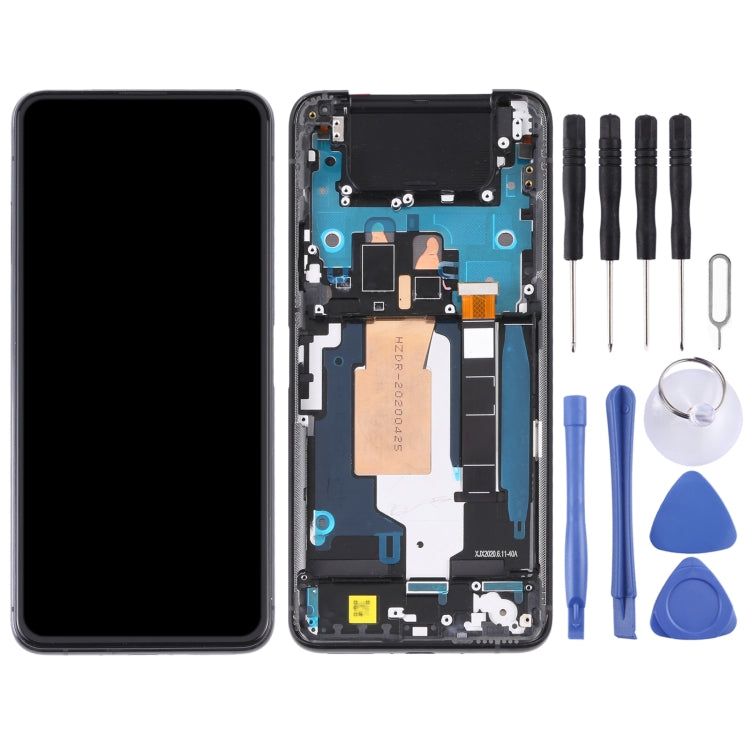 90Hz AMOLED วัสดุหน้าจอ LCD และ Digitizer Full Assembly พร้อมกรอบสำหรับ Asus Zenfone 7 Pro / Zenfone 7 ZS670KS ZS671KS, For Asus Zenfone 7 Pro / Zenfone 7