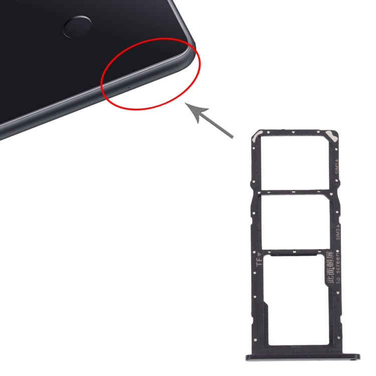 ถาดซิมการ์ด + ถาดซิมการ์ด / ถาดการ์ด Micro SD สำหรับ Huawei Enjoy 20e, For Huawei Enjoy 20e