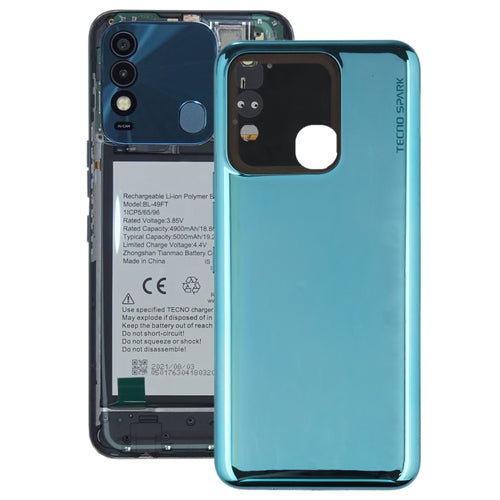 สำหรับ Tecno Spark 8T KG6p ฝาหลังแบตเตอรี่เดิม, For Tenco Spark 8T(Green), For Tenco Spark 8T