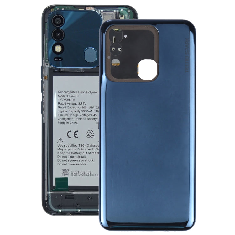 สำหรับ Tecno Spark 8T KG6p ฝาหลังแบตเตอรี่เดิม, For Tenco Spark 8T(Green), For Tenco Spark 8T