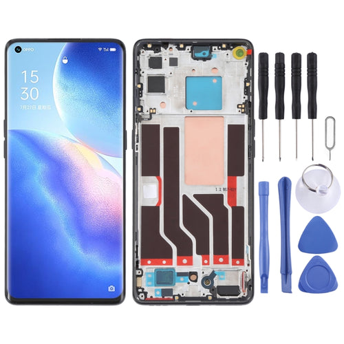 หน้าจอแอลซีดีต้นฉบับและชุดประกอบDigitizerพร้อมกรอบสำหรับOPPO Reno5 Pro 5G, For OPPO Reno5 Pro 5G