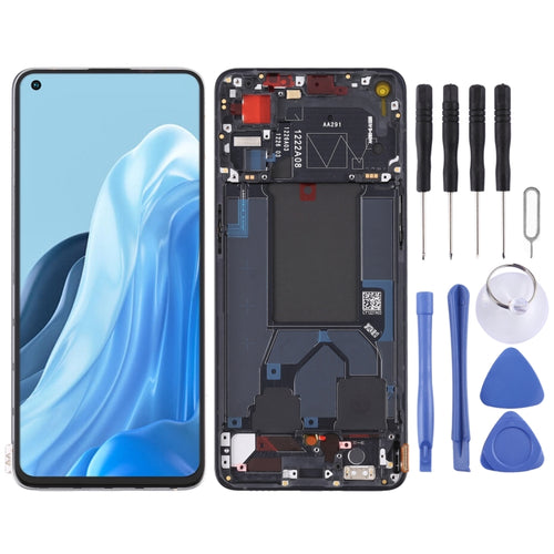 หน้าจอแอลซีดีต้นฉบับและชุดประกอบDigitizerพร้อมกรอบสำหรับOPPO Reno7 5GจีนPFJM10, For OPPO Reno7 5G China