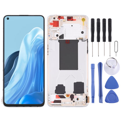 หน้าจอแอลซีดีต้นฉบับและชุดประกอบDigitizerพร้อมกรอบสำหรับOPPO Reno7 5GจีนPFJM10, For OPPO Reno7 5G China
