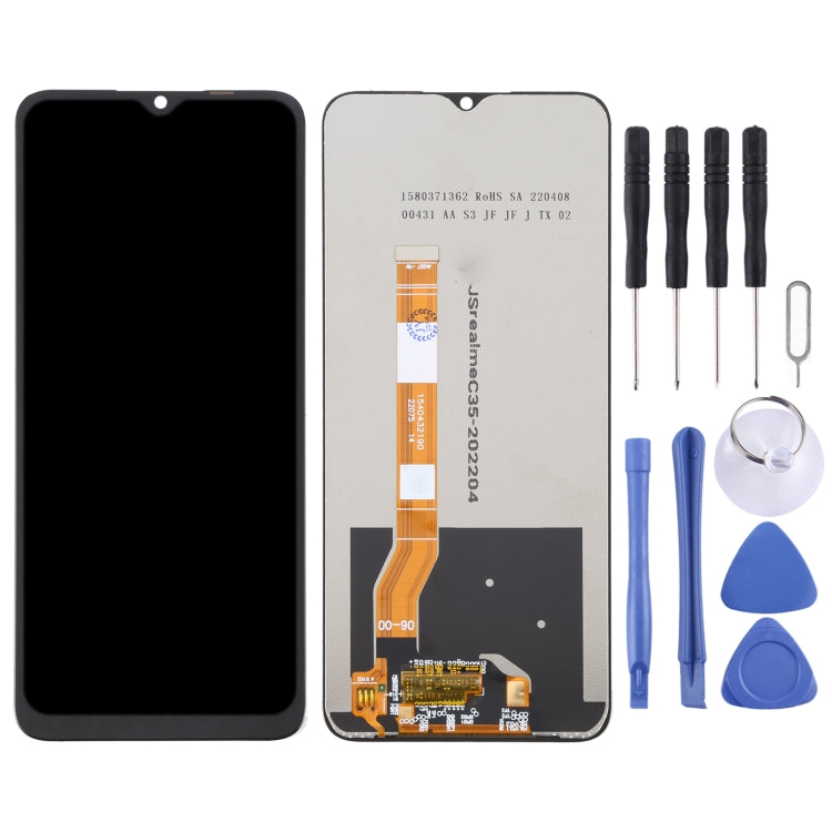 หน้าจอแอลซีดีและชุดประกอบDigitizerสำหรับOPPO Realme C35, For Realme C35