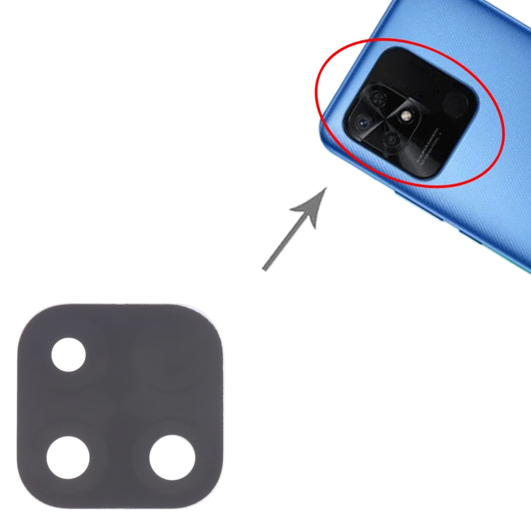 10 ชิ้นเลนส์กล้องด้านหลังสำหรับ Xiaomi Redmi 10C/Redmi 10 อินเดีย/Redmi 10 Power/Poco C40, For Xiaomi Redmi 10C/Redmi 10 India/Redmi 10 Power/Poco C40