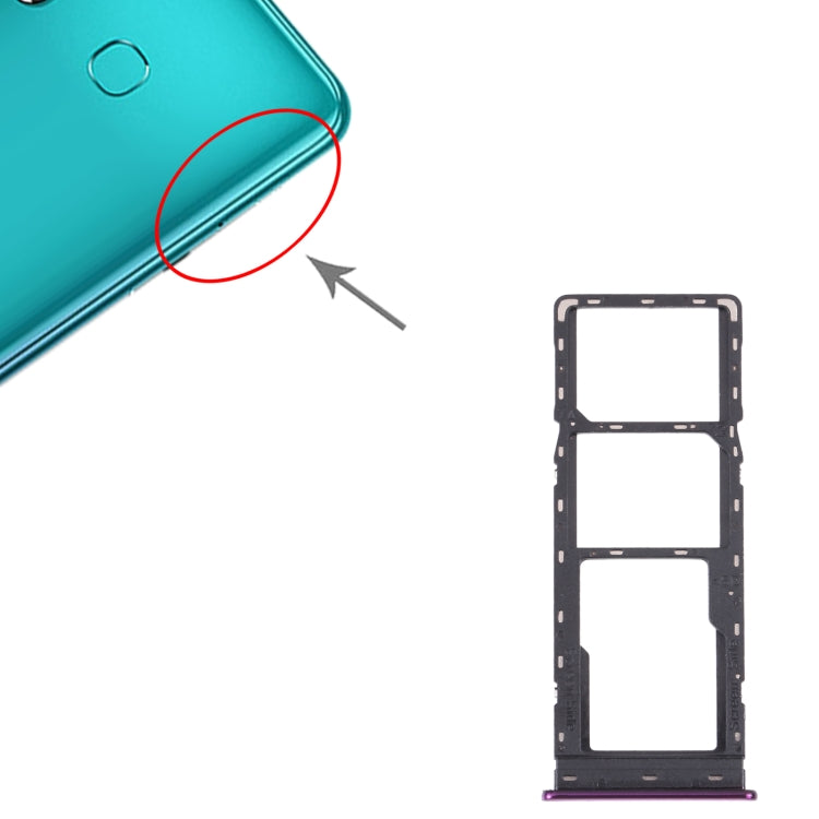 สำหรับ Infinix Hot 8 Lite/Hot 8 ถาดซิมการ์ด + ถาดซิมการ์ด + ถาดการ์ด Micro SD, For Infinix Hot 8 Lite/Hot 8