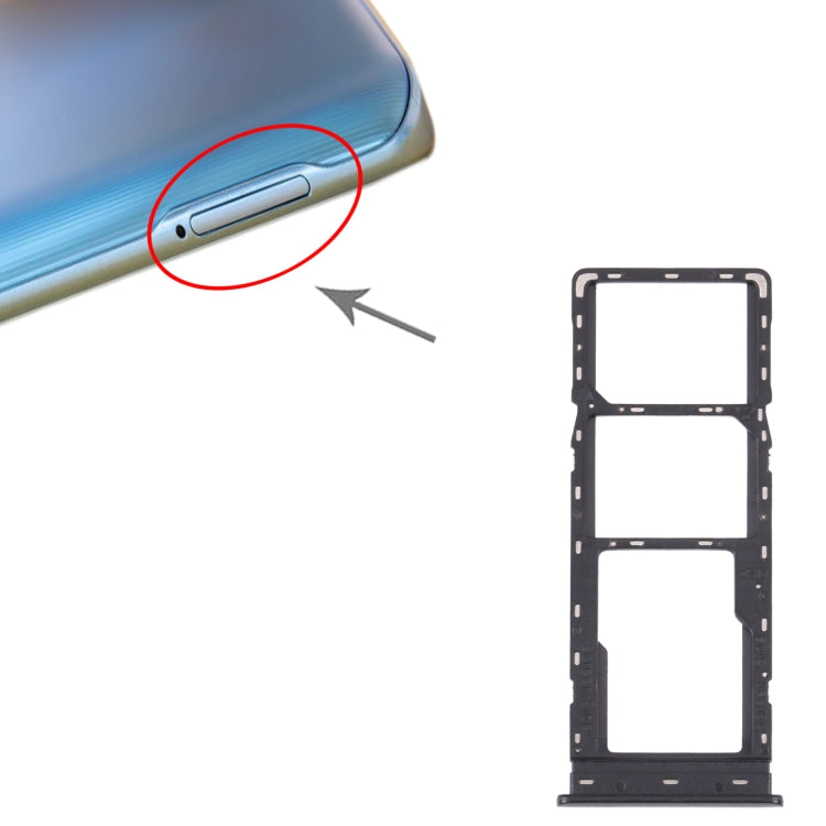 สำหรับ Tecno Spark 7P KF7J ถาดซิมการ์ด + ถาดซิมการ์ด + ถาดการ์ด Micro SD, For Tecno Spark 7P