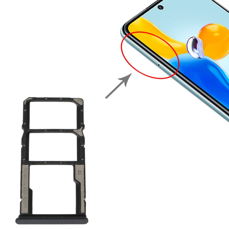 ถาดซิมการ์ด + ถาดซิมการ์ด + ถาดการ์ด Micro SD สำหรับ Xiaomi Redmi หมายเหตุ 11S 5G, For Xiaomi Redmi Note 11S 5G