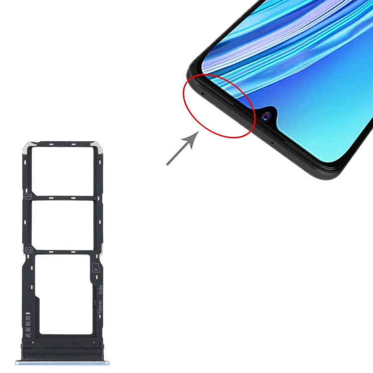 สำหรับVivo Y21 2021 / Y21S / Y21T / Y21T อินเดียถาดซิมการ์ด + ถาดซิมการ์ด + ถาดการ์ดMicro SD, For vivo Y21 2021 / Y21S / Y21T / Y21T India