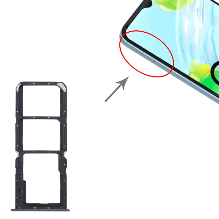 สำหรับถาดซิมการ์ด Realme C30 + ถาดซิมการ์ด + ถาดการ์ด Micro SD, For Realme C30