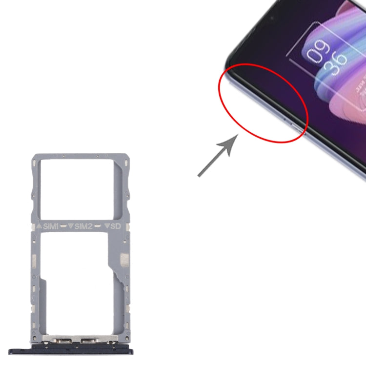 สำหรับ TCL 10 SE T766H ถาดซิมการ์ดดั้งเดิม + ถาดใส่การ์ด SIM / Micro SD, For TCL 10 SE