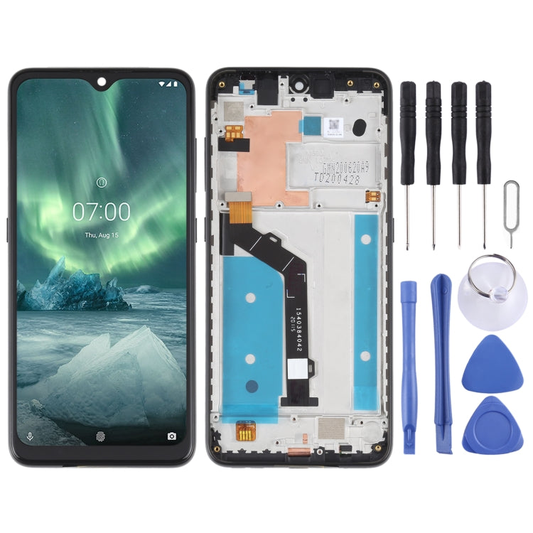 หน้าจอ LCD ต้นฉบับสำหรับ Nokia 7.2 / 6.2 Digitizer Full Assembly พร้อมกรอบ, For Nokia 7.2 / 6.2