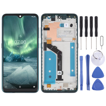 หน้าจอ LCD ต้นฉบับสำหรับ Nokia 7.2 / 6.2 Digitizer Full Assembly พร้อมกรอบ, For Nokia 7.2 / 6.2