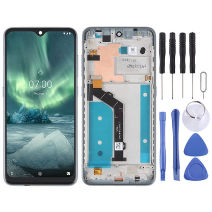 หน้าจอ LCD ต้นฉบับสำหรับ Nokia 7.2 / 6.2 Digitizer Full Assembly พร้อมกรอบ, For Nokia 7.2 / 6.2