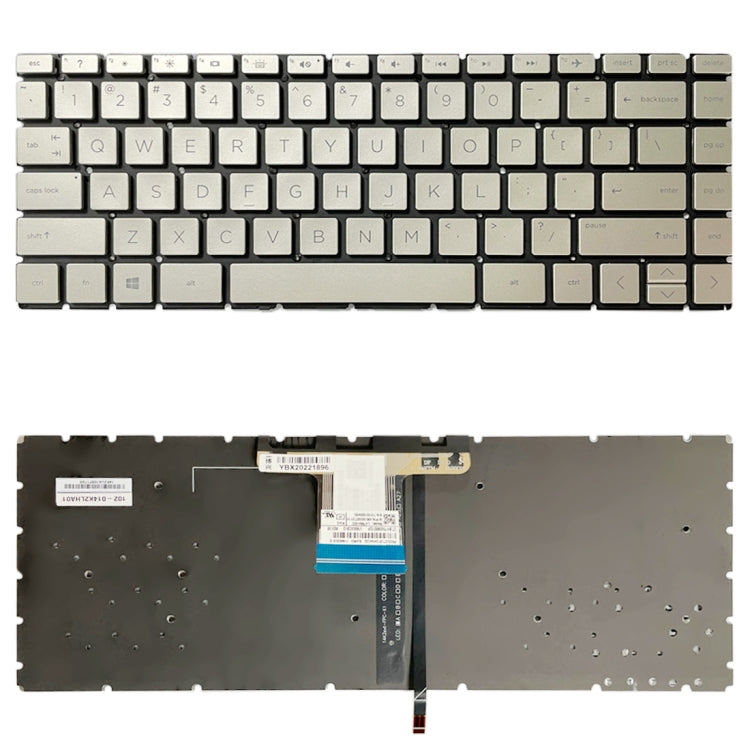 US Version คีย์บอร์ดพร้อมไฟพื้นหลังสำหรับ HP Pavilion x360 14-CE 14-DH 14-cd 14m-cd 14t-cd 14-CE000 L47854-171, For HP Pavilion x360 (Gold), For HP Pavilion x360  (Silver)