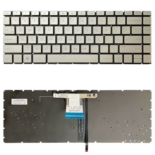US Version คีย์บอร์ดพร้อมไฟพื้นหลังสำหรับ HP Pavilion x360 14-CE 14-DH 14-cd 14m-cd 14t-cd 14-CE000 L47854-171, For HP Pavilion x360 (Gold), For HP Pavilion x360  (Silver)