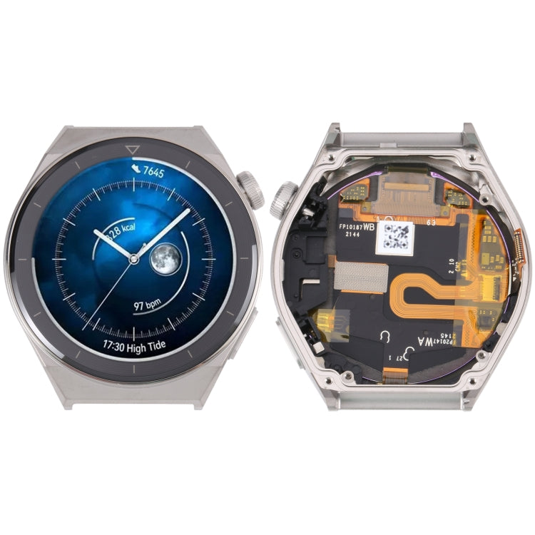 Original Sapphire วัสดุหน้าจอ LCD สำหรับ Huawei Watch GT 3 Pro 46 มม.Digitizer Full Assembly พร้อมกรอบ, For Huawei Watch GT 3 Pro 46mm(Silver)