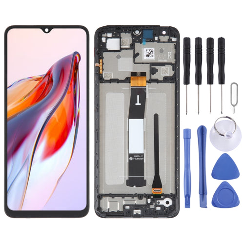 AMOLED หน้าจอ LCD ต้นฉบับสำหรับ Xiaomi Redmi 12C Digitizer Full ASSEMBLY พร้อมกรอบ, For Xiaomi Redmi 12C