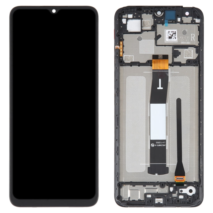AMOLED หน้าจอ LCD ต้นฉบับสำหรับ Xiaomi Redmi 12C Digitizer Full ASSEMBLY พร้อมกรอบ, For Xiaomi Redmi 12C