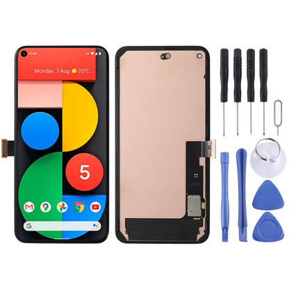 หน้าจอ OLED LCD สำหรับ Google Pixel 5 5G Digitizer Full ASSEMBLY พร้อมกรอบ, For Google Pixel 5 5G(OLED)