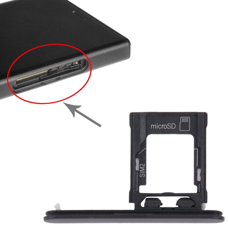 สำหรับ Sony Xperia XZ1 Compact ถาดซิมการ์ดดั้งเดิม + ถาดการ์ด Micro SD, For Sony Xperia XZ1 Compact